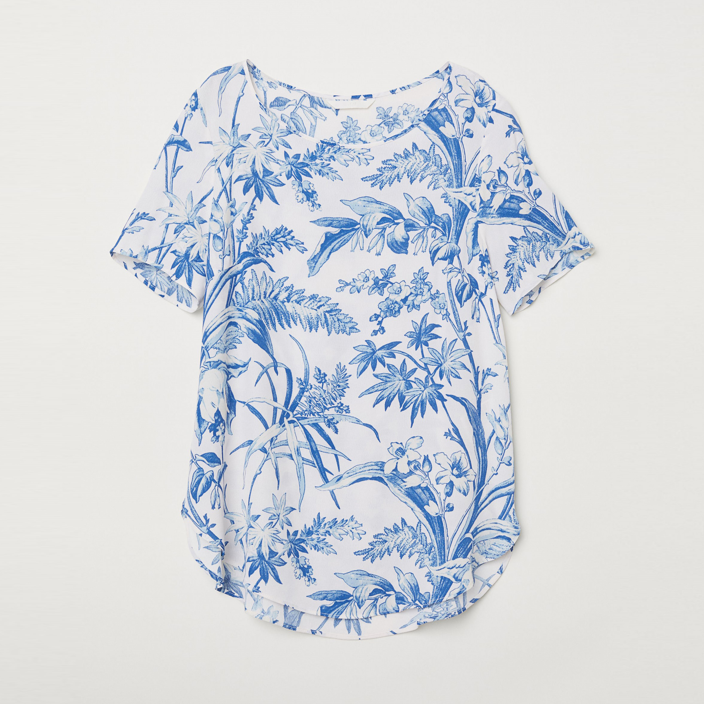 

Блузка H&M 6482567 40 Белая-голубая