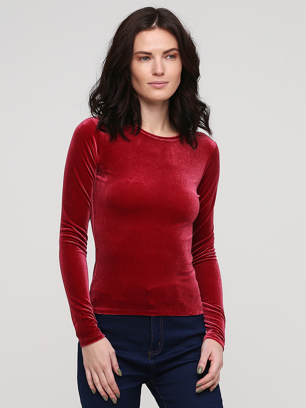

Лонгслив H&M nasn09-1852 S Темно-вишневый