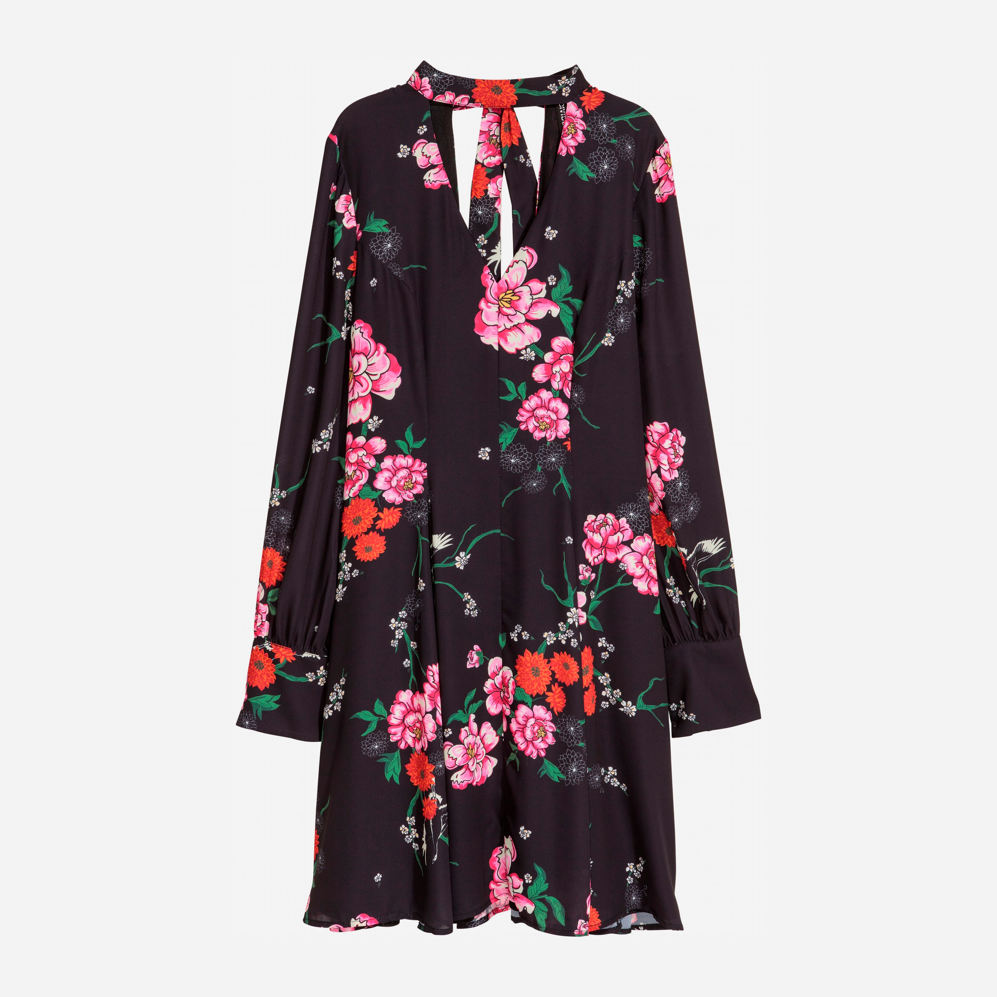 

Платье H&M 5343736 36 Черное с цветами