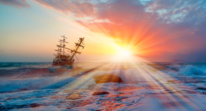 

Фотообои Море 'Бригантина' (2932) , Холст