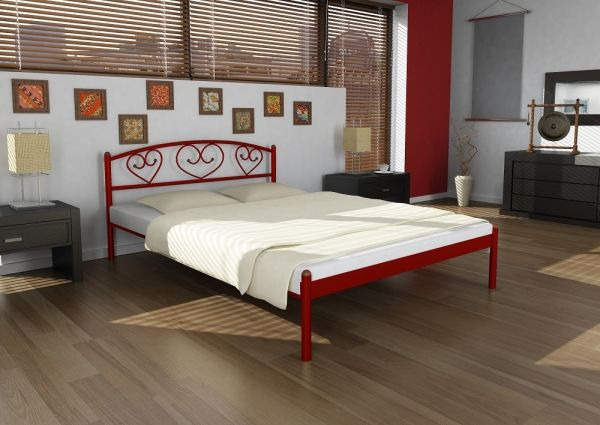 

Кровать Дарина 1 Метакам Красный лак 80х200