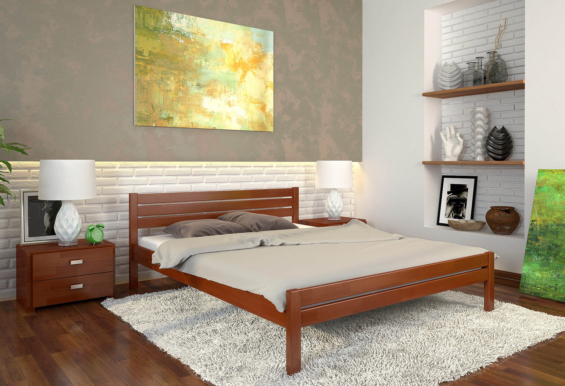 

Кровать Arbordrev Роял (160*200) бук Яблоня локарно