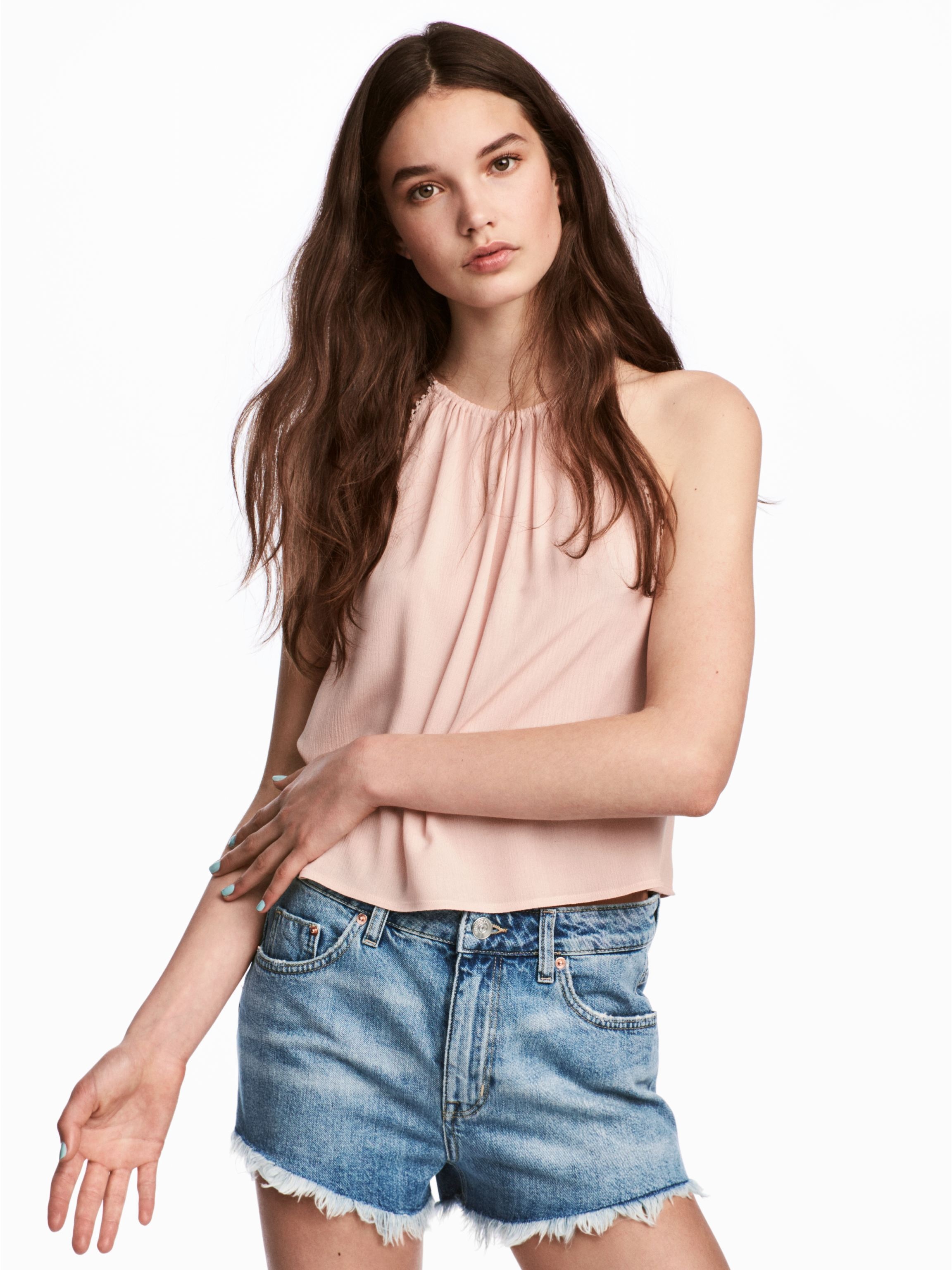 

Топ H&M 5215116 44 Розовая пудра