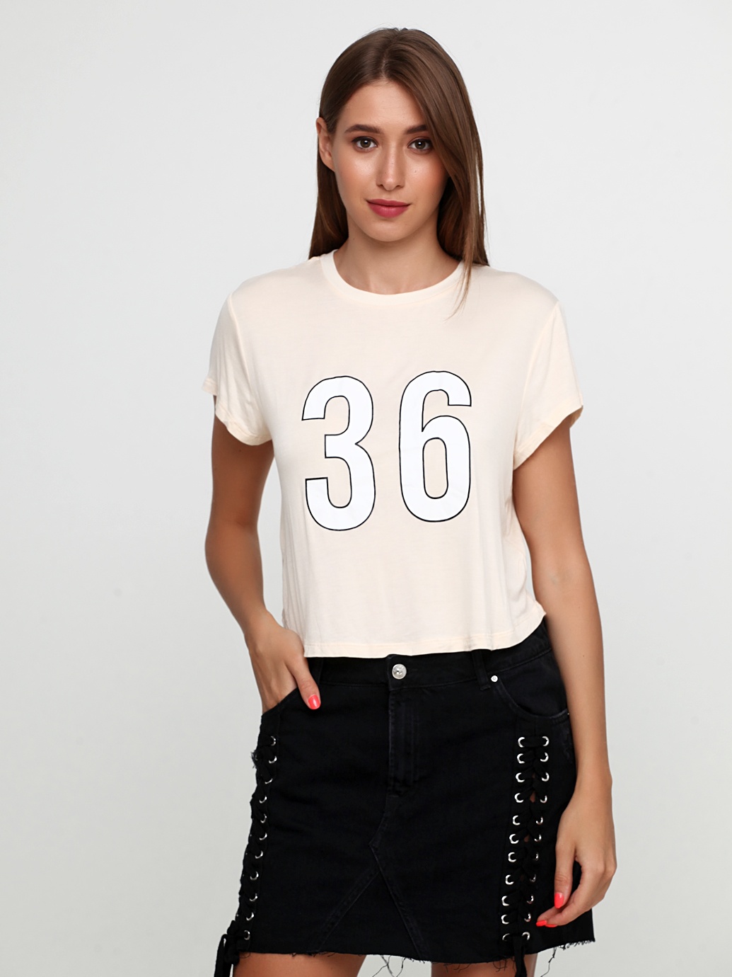 

Топ H&M 5485546 S Кремовый