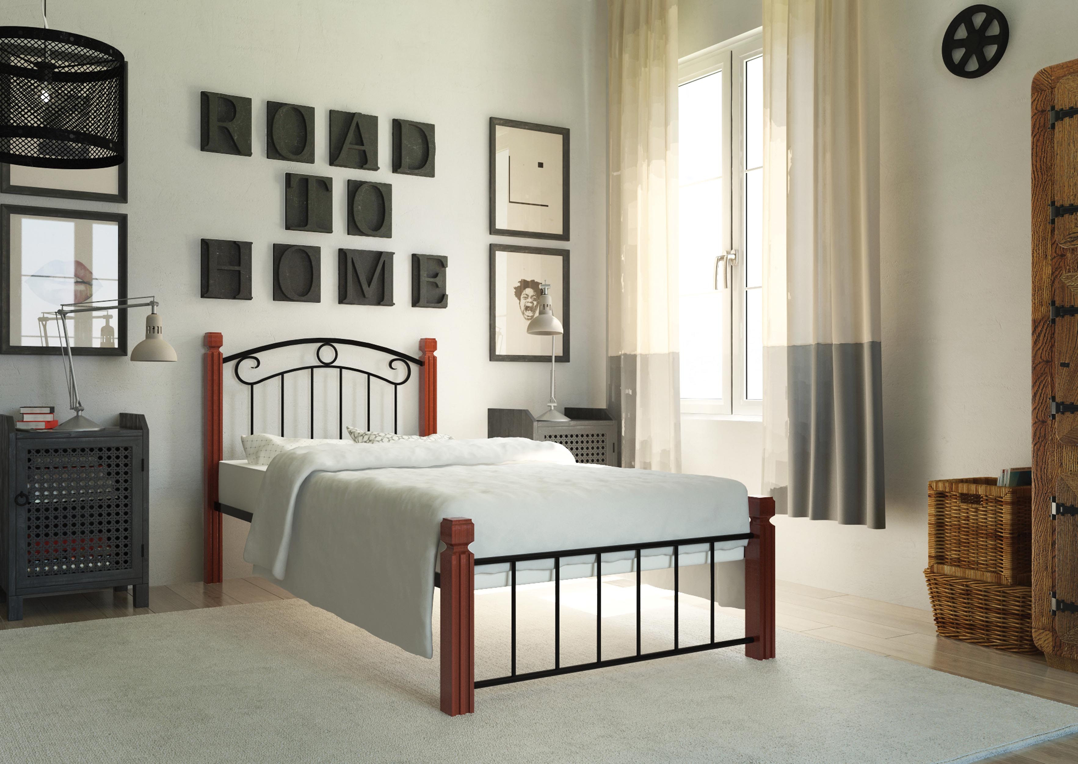 

Кровать Металл-дизайн Монро-мини на деревянных ножках 90х190 чёрный