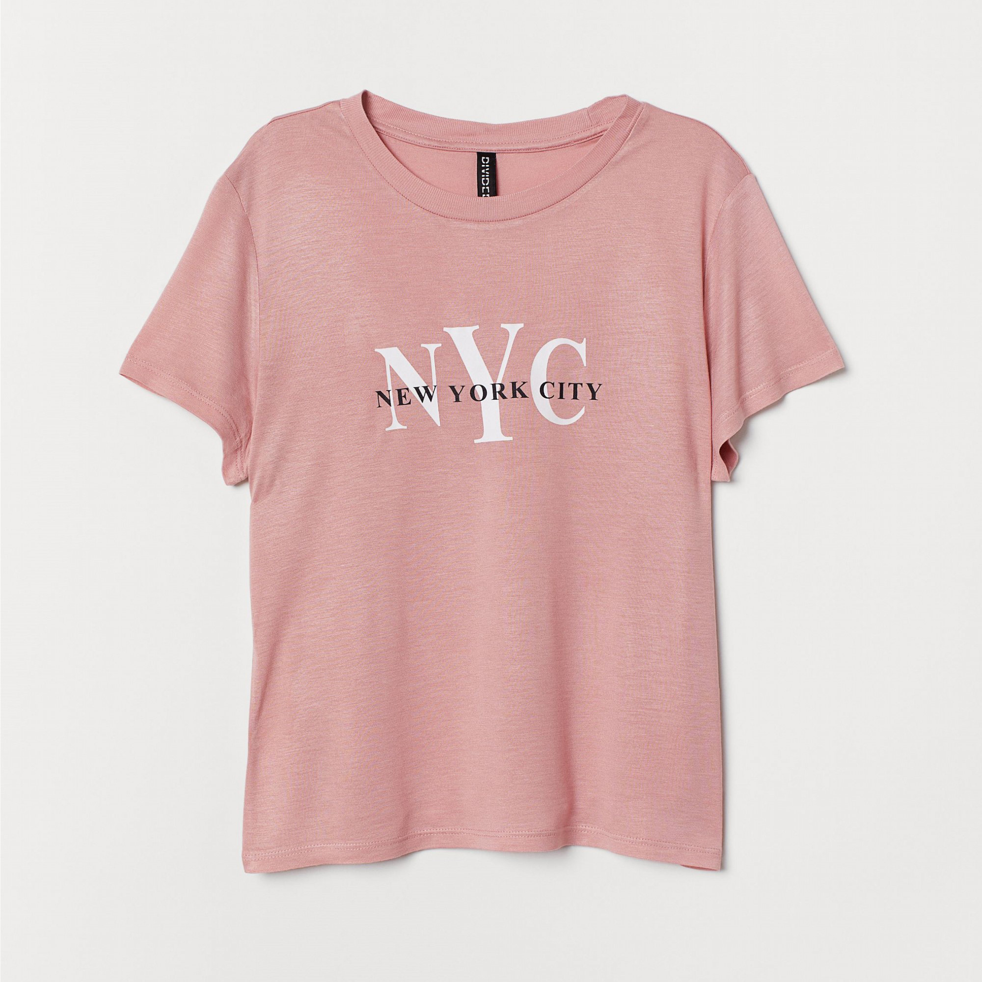 

Футболка H&M 6982739 S Розовая Нью-Йорк