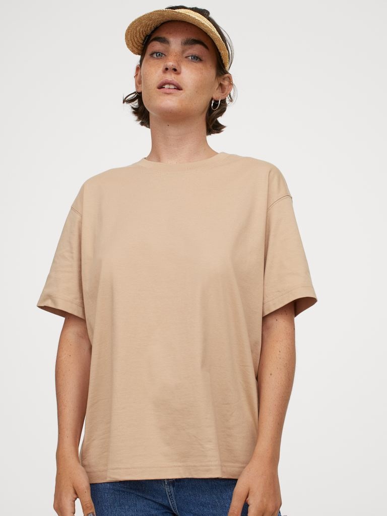 

Футболка H&M 8063880 M Бежевая