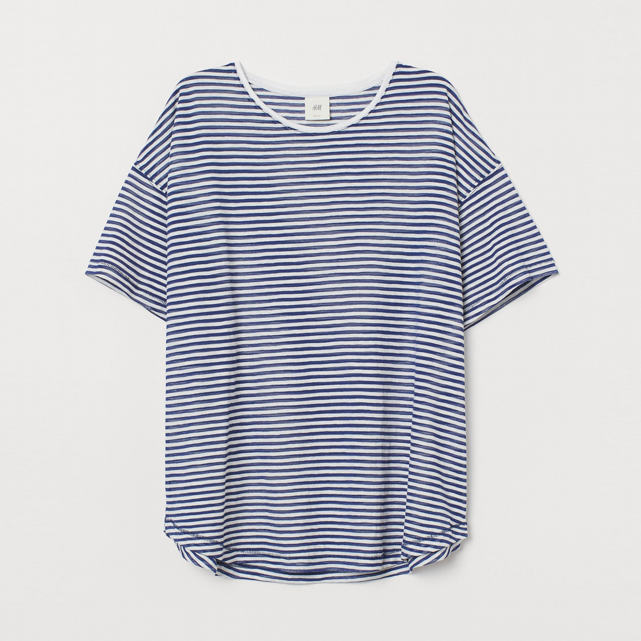 

Футболка H&M 7666240 S Белая в голубую полоску