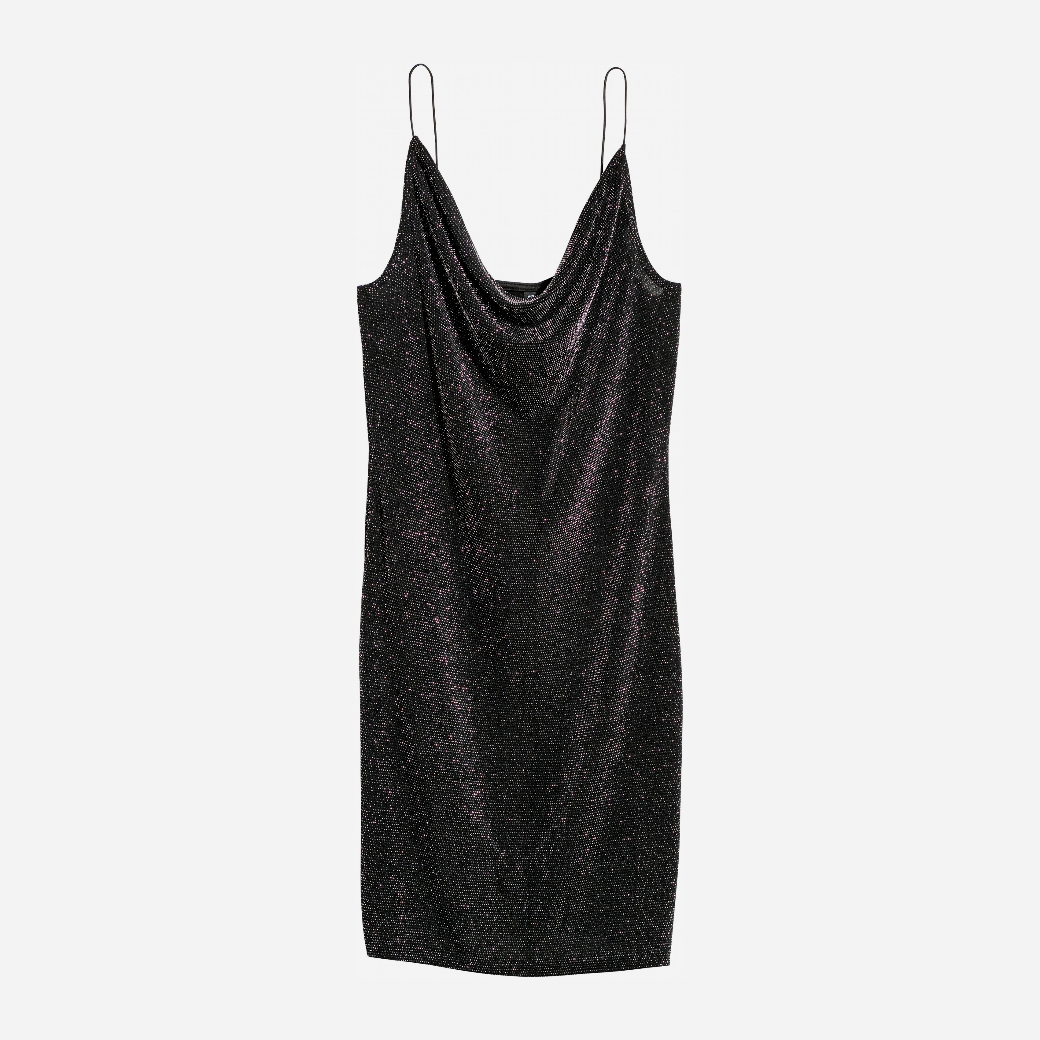 

Платье H&M 5580016 40 Черное с блестящим