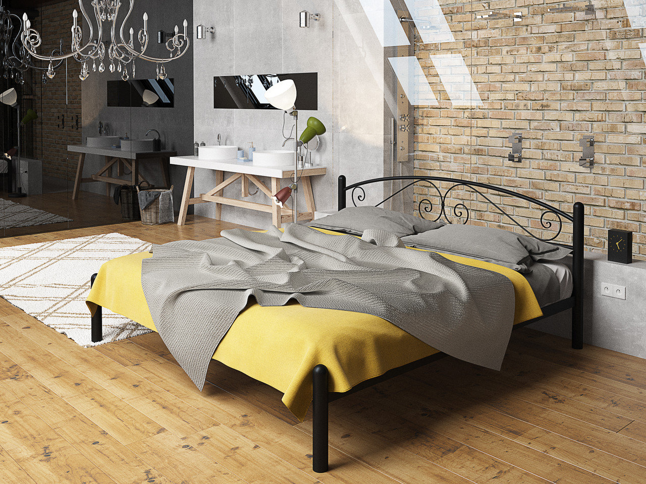 

Кровать Виола Tenero Черный бархат 160х200