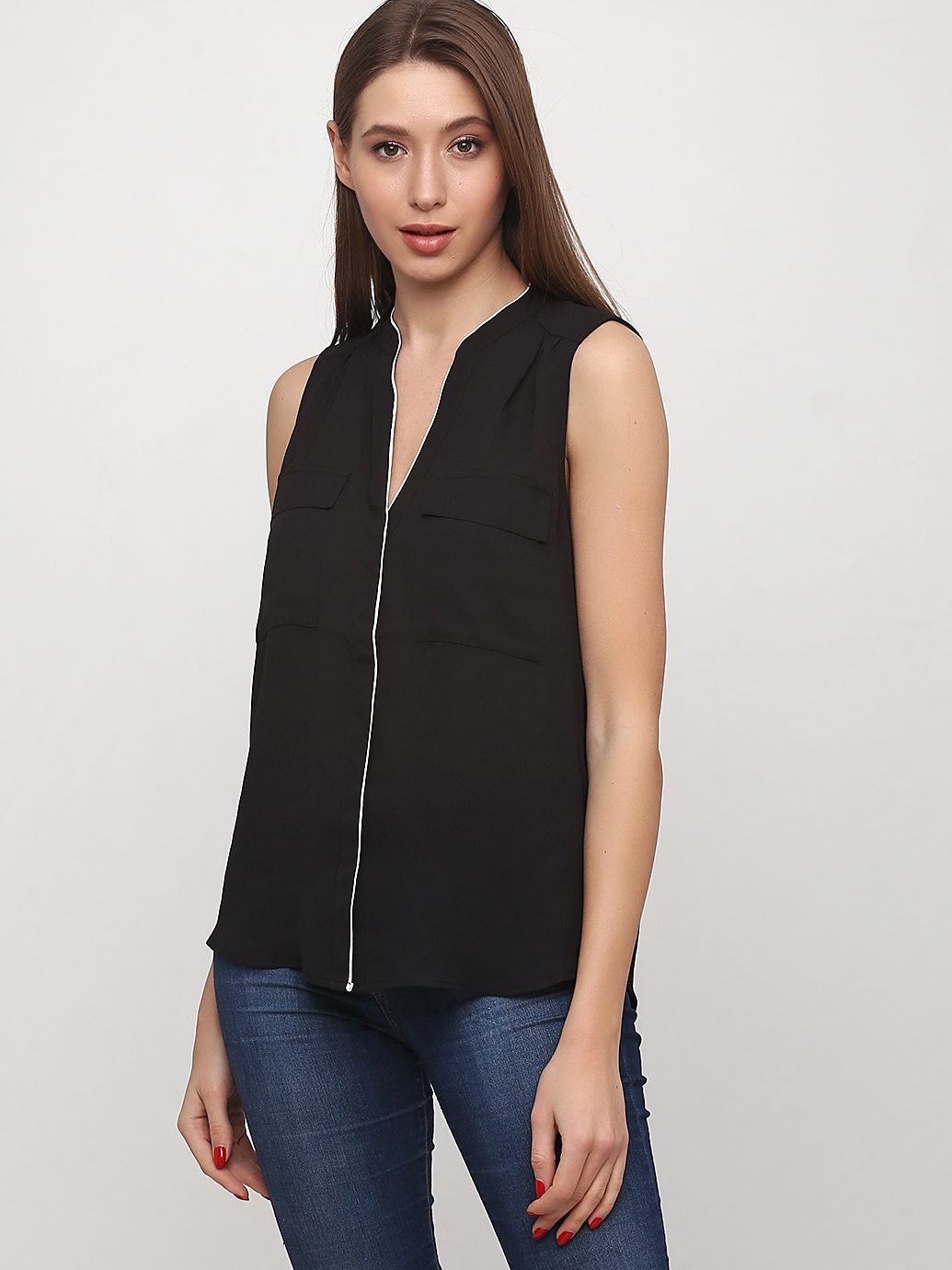

Блузка H&M 0227794_бел.обводка_01 42 Черная