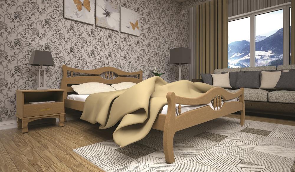 

Кровать ТИС КОРОНА 2 90*190 дуб Лак Ольха