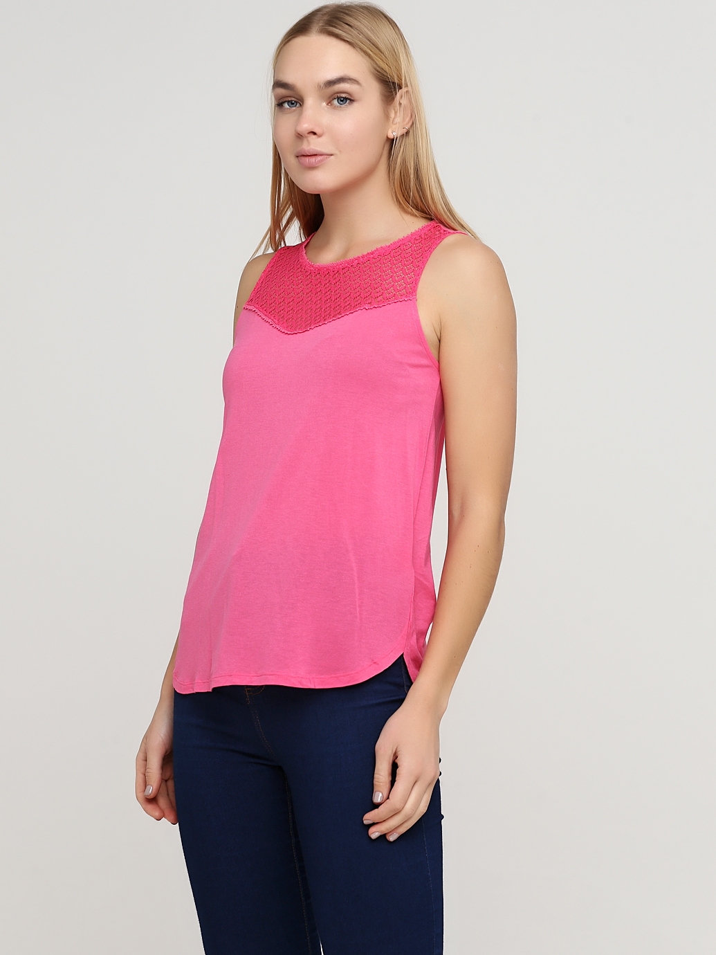 

Майка H&M 0458919_яркий_01  Розовая, Майка H&M 0458919_яркий_01 S Розовая
