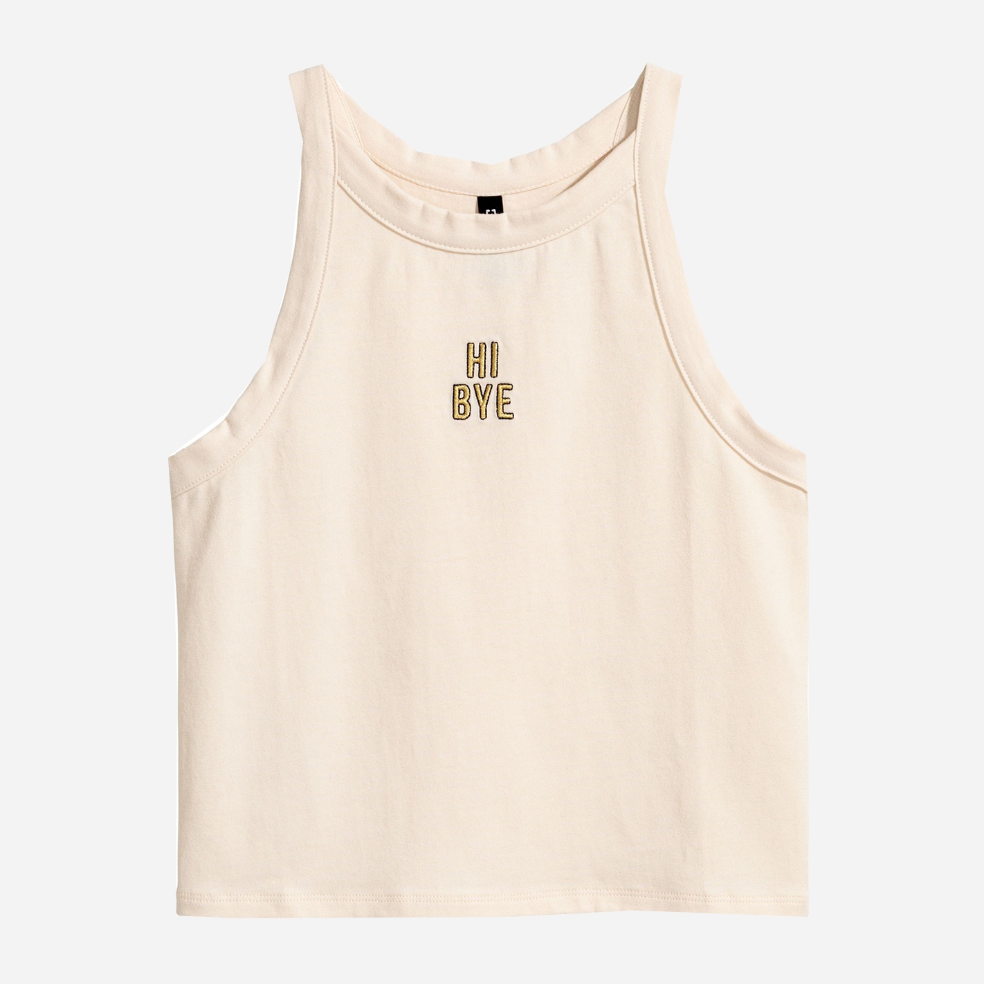 

Топ H&M 0548555_Hi bye XS Молочный