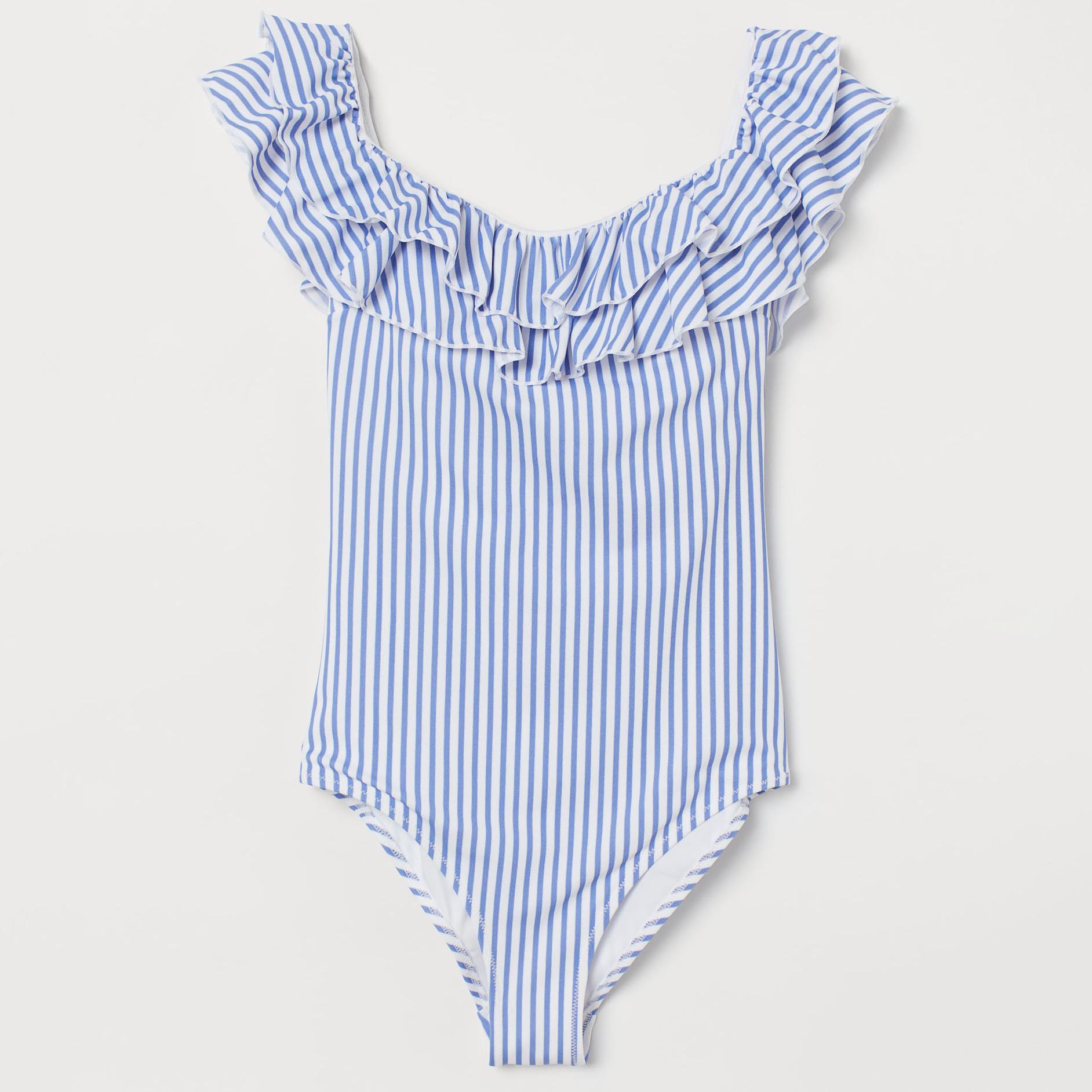 

Слитный купальник H&M 1912-8440301 40 Бело-синий