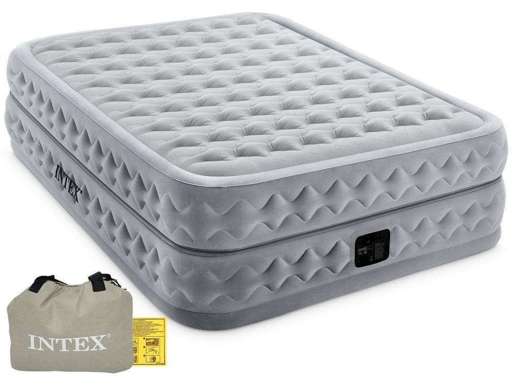 

Кровать надувная двухспальная Intex технология Fiber-Tech™ 152х203х51+ встроенный электронасос Бонус-сумка для хранения и две надувные подушки Оригинал (int-64490-2)