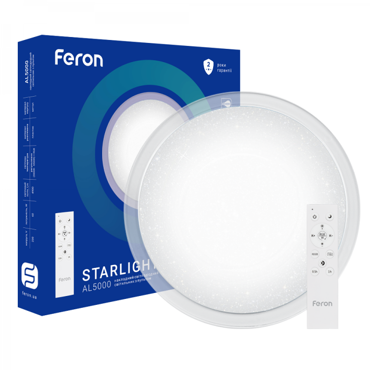 

Светодиодный светильник Feron AL5000-S STARLIGHT c RGB 60W