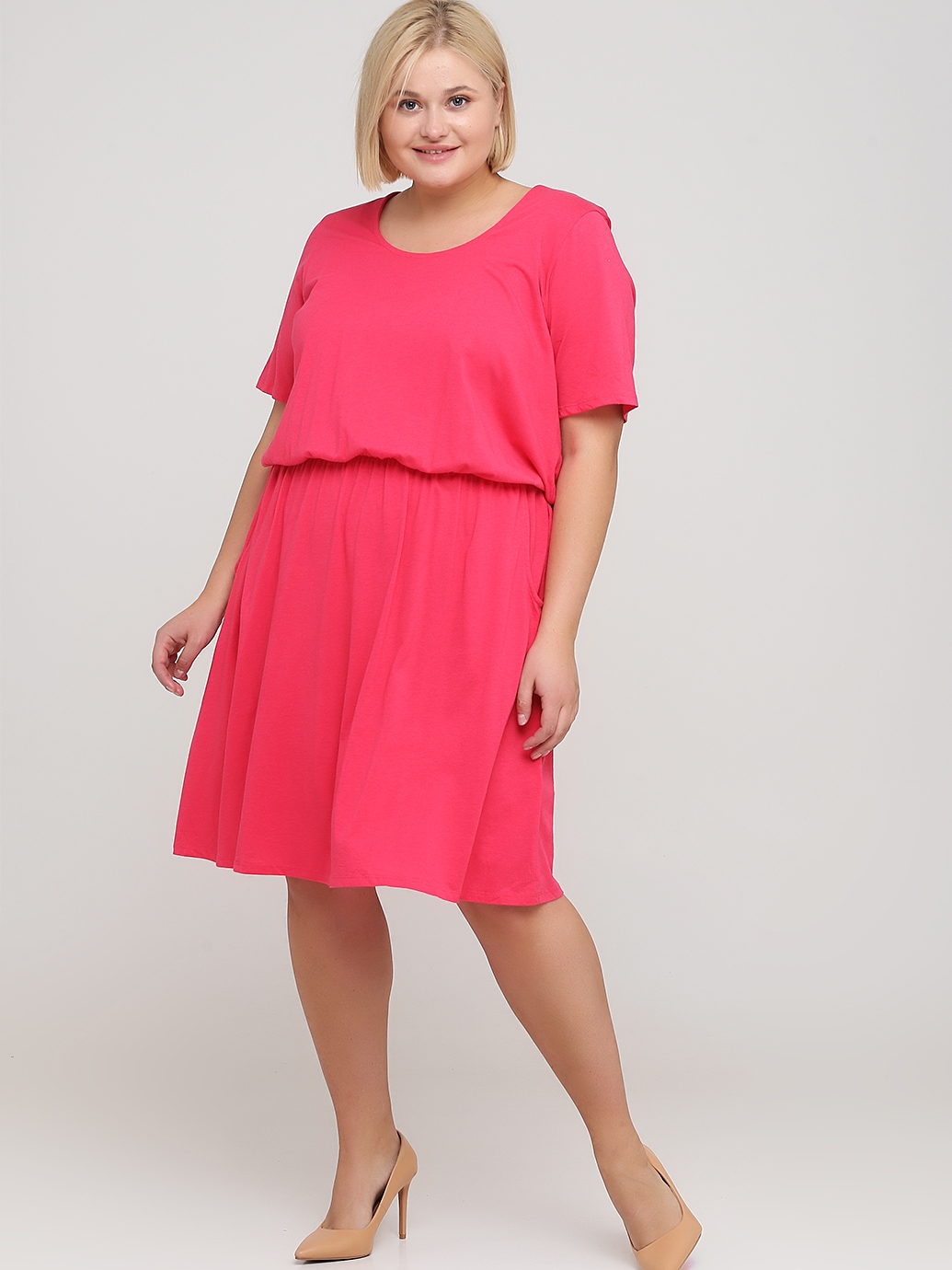 

Платье Esmara 312287_карманы_01 XL Малиновое