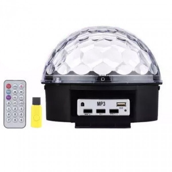 

Диско-шар с MP3 плеером LED Ball Light с ПДУ и флешкой 0638