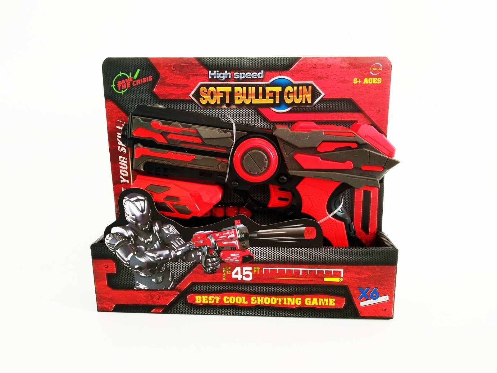 

Бластер с мягкими пулями Soft Bullet Gun Красный 0337