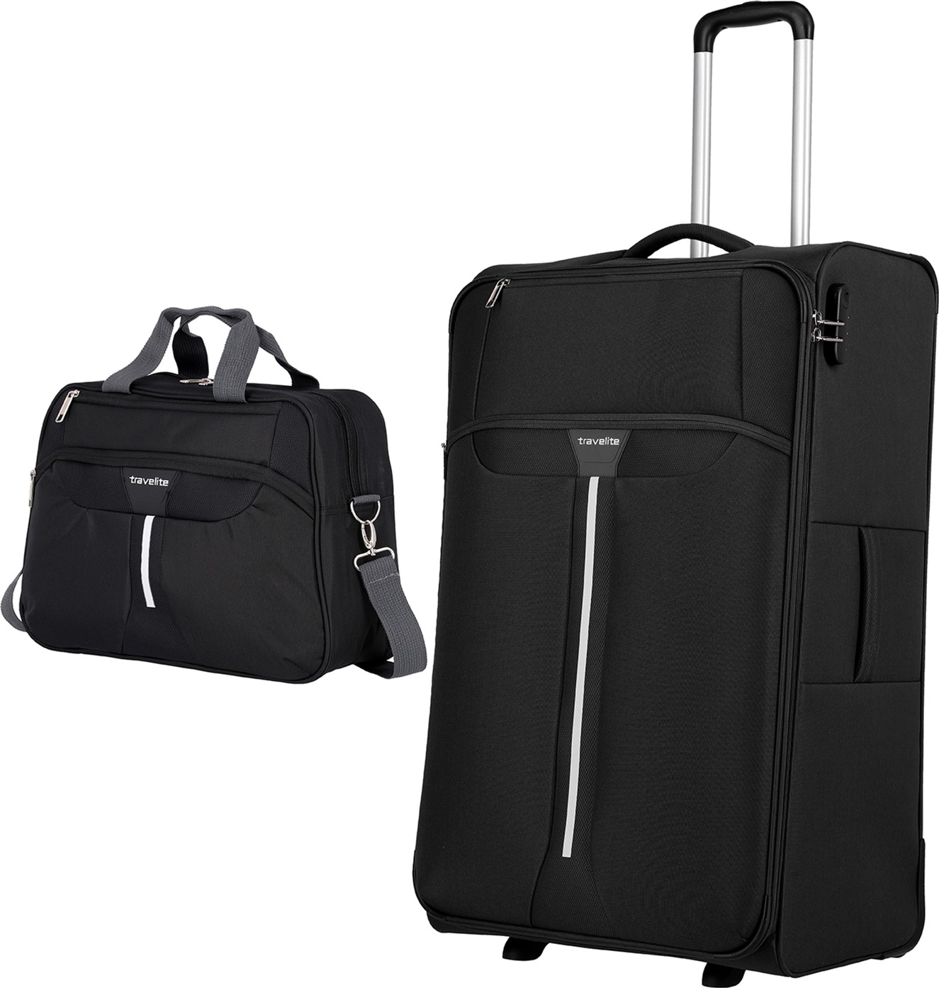 

Чемодан на 2 колесах Travelite Speedline L Большой 77 x 47 x 30 см + сумка 17 л Черный (TL092409-01)