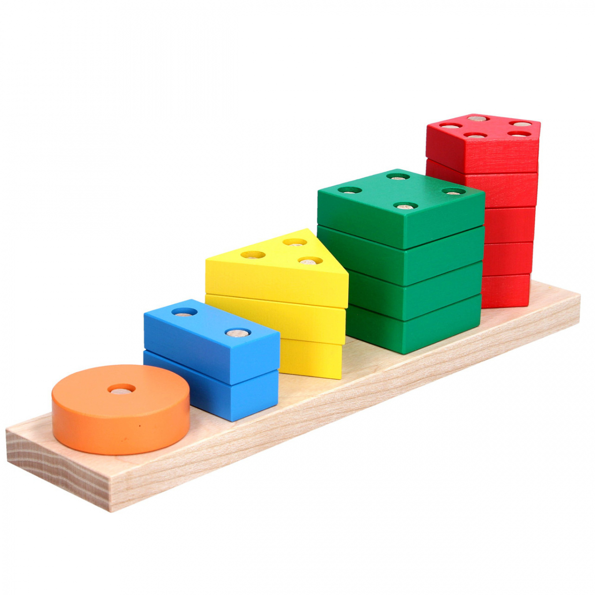 

Деревянная Пирамидка Счет и формы, Komarovtoys (А 337)