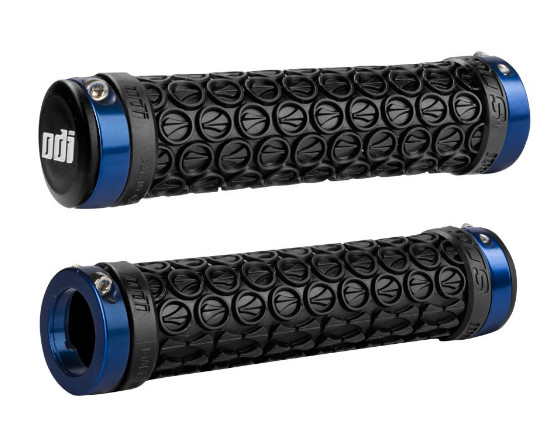 

Грипсы велосипедные ODI SDG LOCK-ON GRIPS черные с синими замками