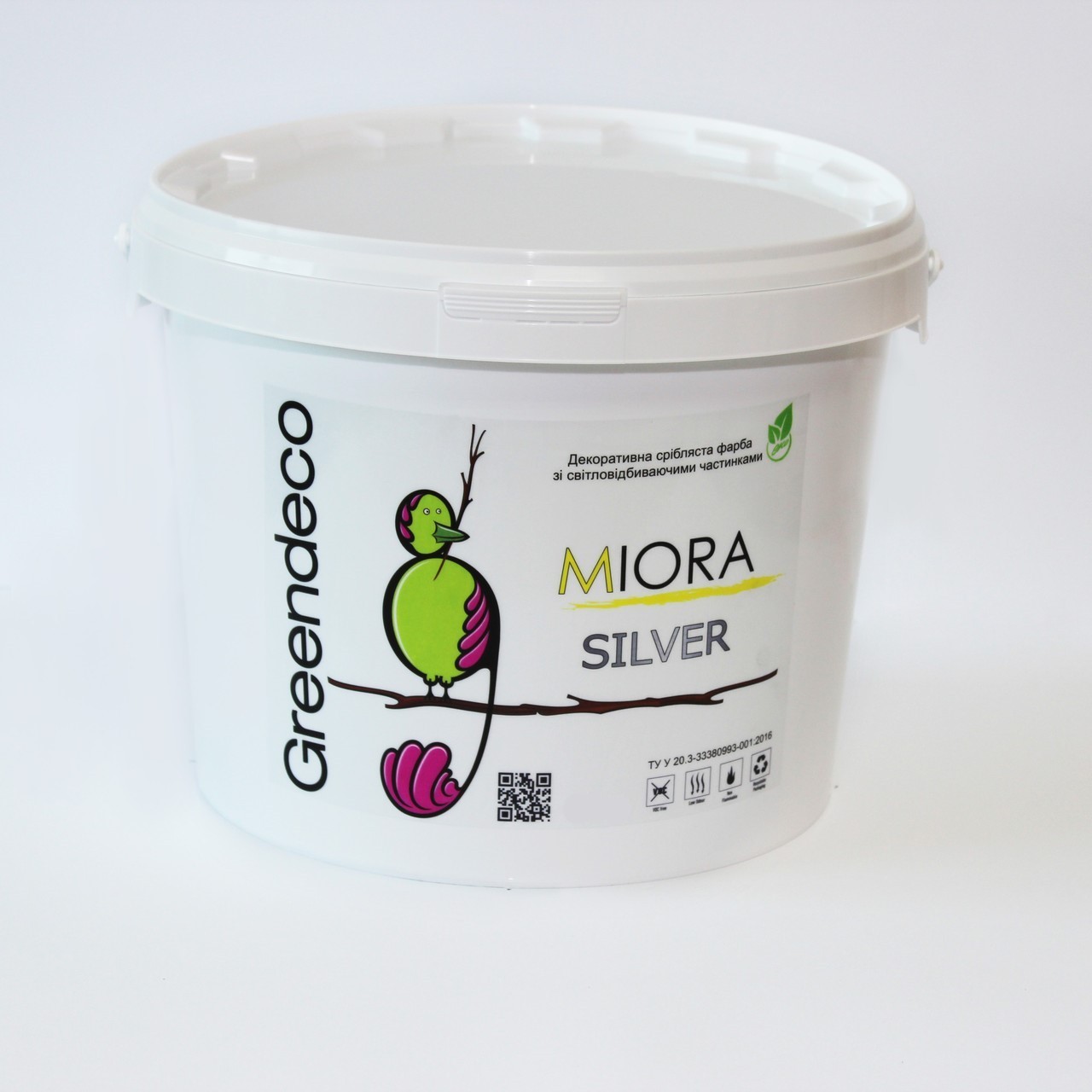 

Краска перламутровая с эффектом отражения Greendeco Miora Silver 1 кг