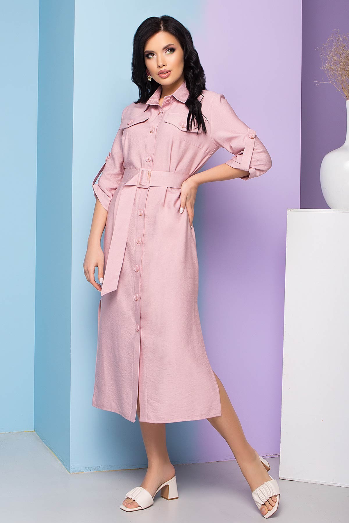 

Стильное платье Arizzo  Пудровый (AZ-374_пудра, Стильное платье Arizzo 46 Пудровый (AZ-374_пудра)