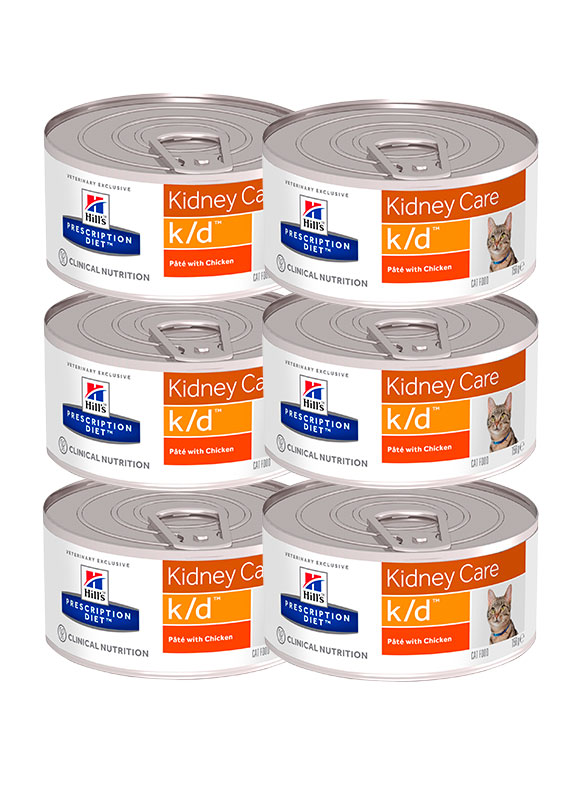 

Упаковка влажного корма для котов HILL'S PRESCRIPTION DIET k/d с курицей 156г 6шт