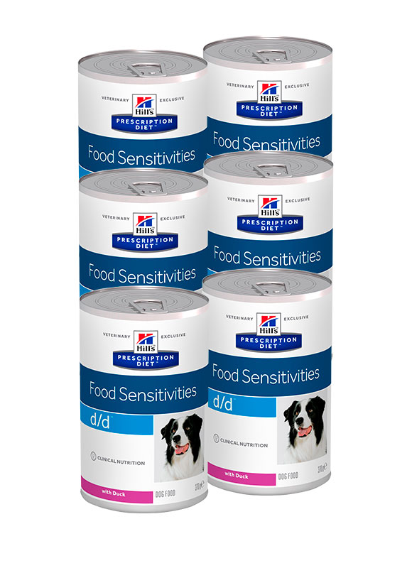 

Упаковка влажного корма HILL'S PRESCRIPTION DIET d/d Food Sensitives для собак с уткой 370г 6шт