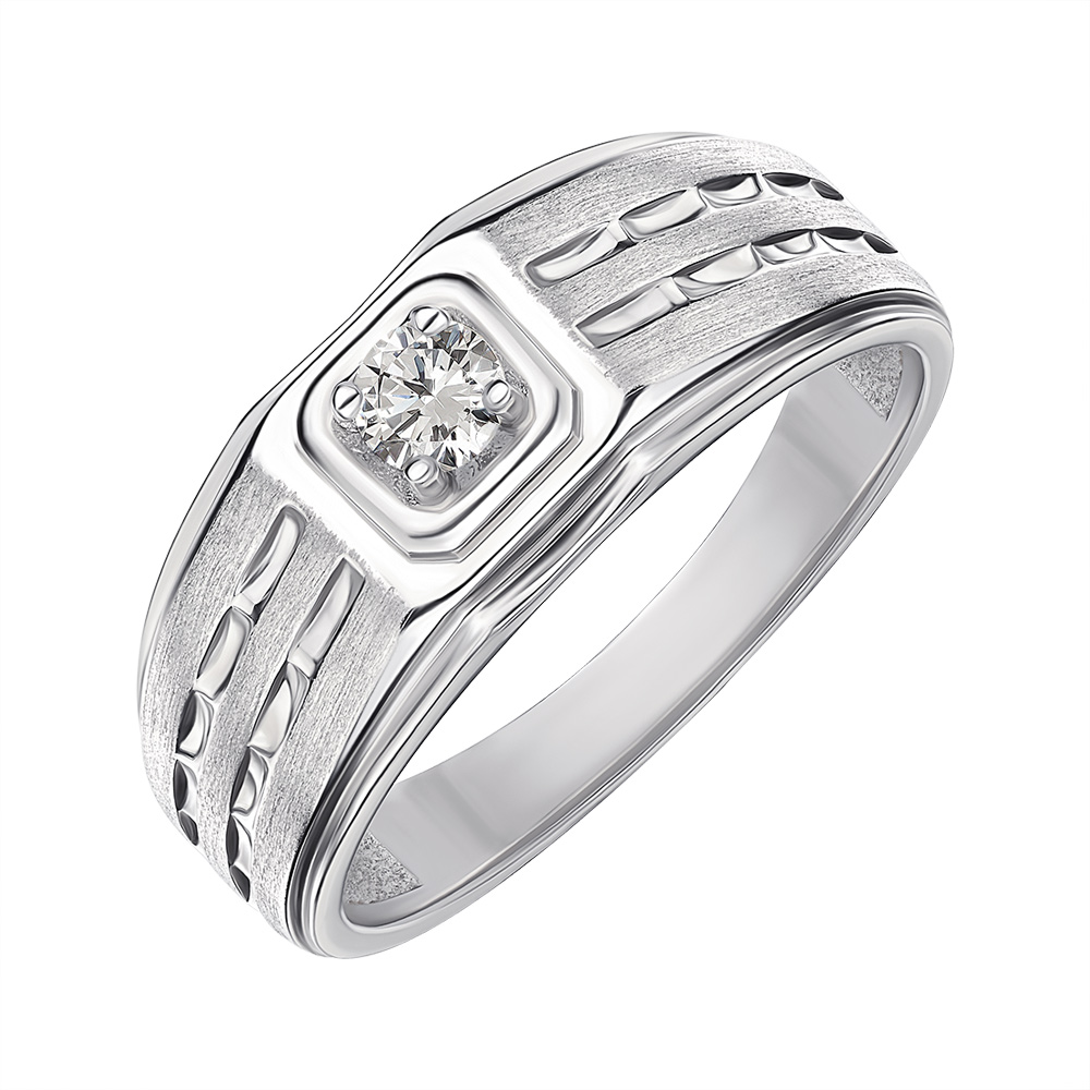 

Серебряный перстень-печатка с фианитом 000146095 19.5 размера