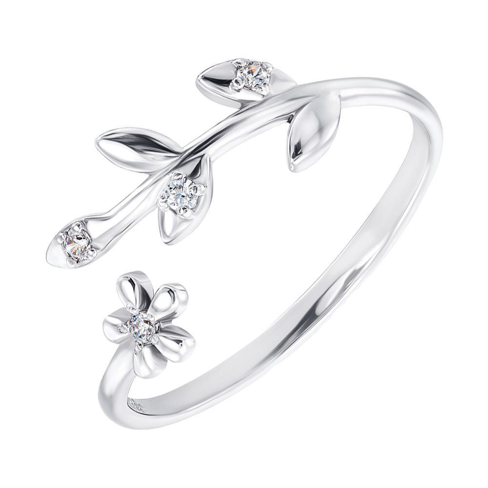 

Серебряное кольцо с фианитами 000141140 16 размера