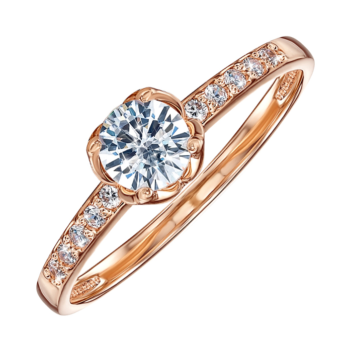 

Кольцо из красного золота с фианитами 000104606 16 размера