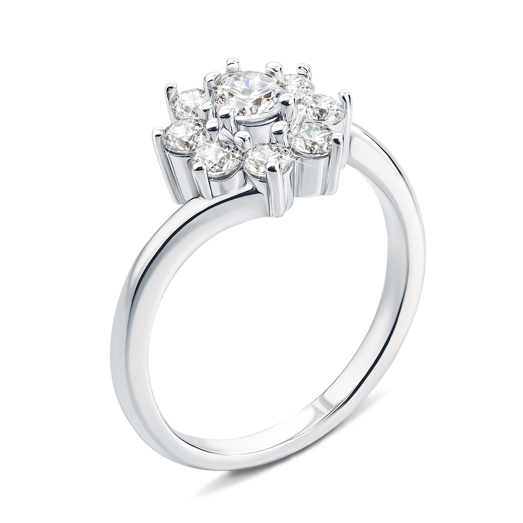 

Серебряное кольцо с фианитами 000135855 16.5 размера
