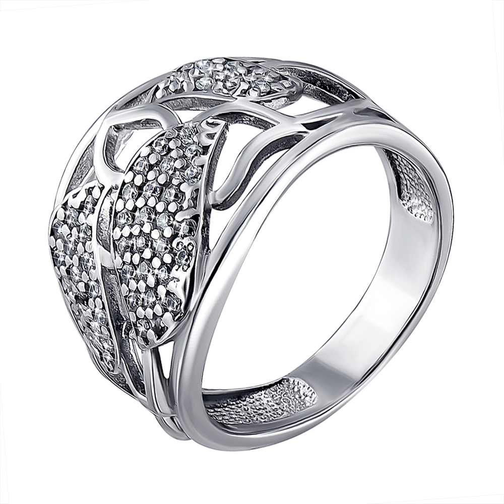 

Серебряное кольцо с фианитами 000139973 16.5 размера