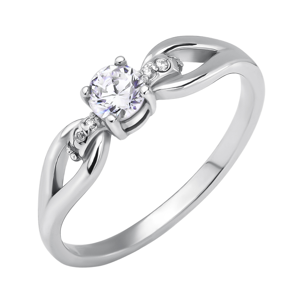 

Серебряное кольцо с фианитами 000117782 17.5 размера