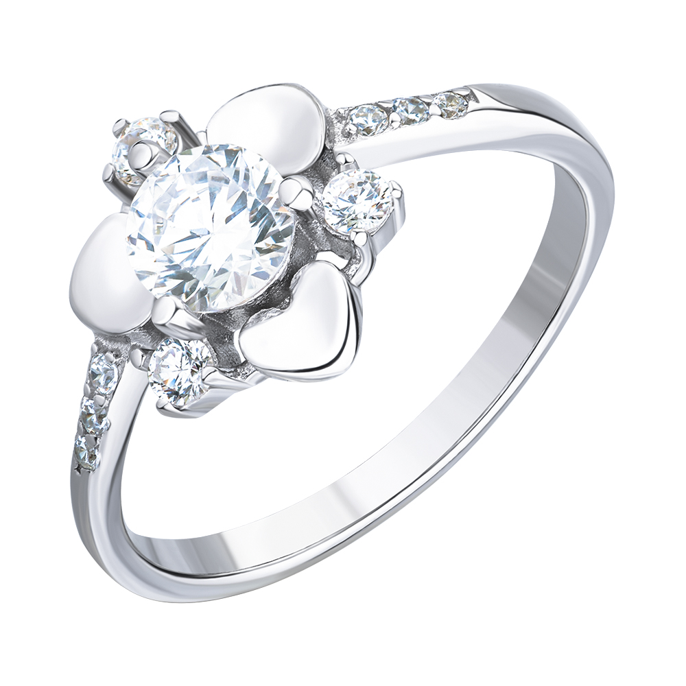 

Серебряное кольцо с фианитами 000147245 16 размера