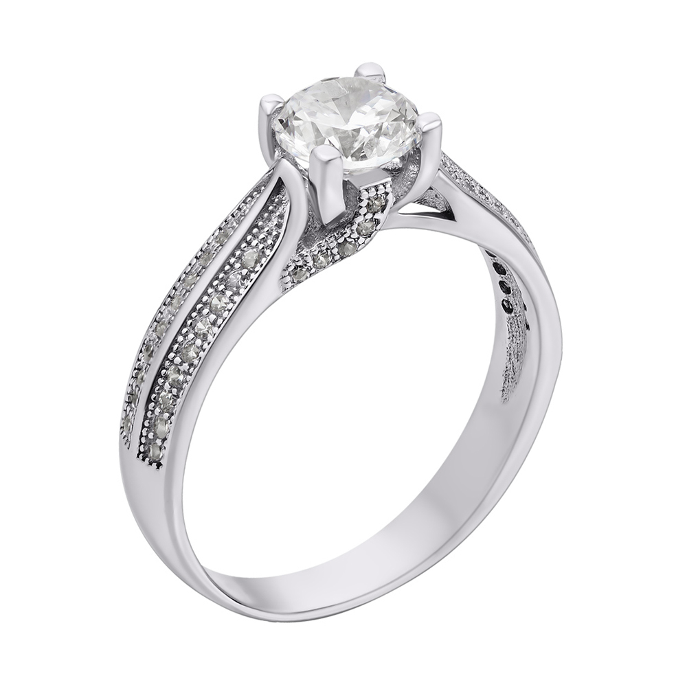 

Серебряное кольцо с фианитами 000133092 16 размера