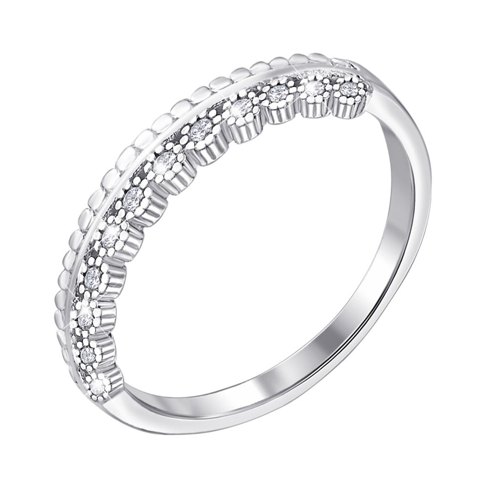 

Серебряное кольцо с цирконием 000140011 15.5 размера