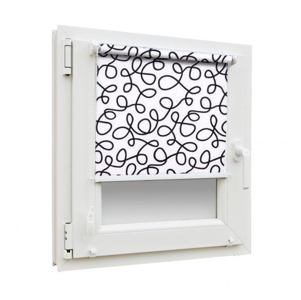 

Рулонные шторы SPS-MARKET Геометрия 5215/1 черно-белая 70х150 см