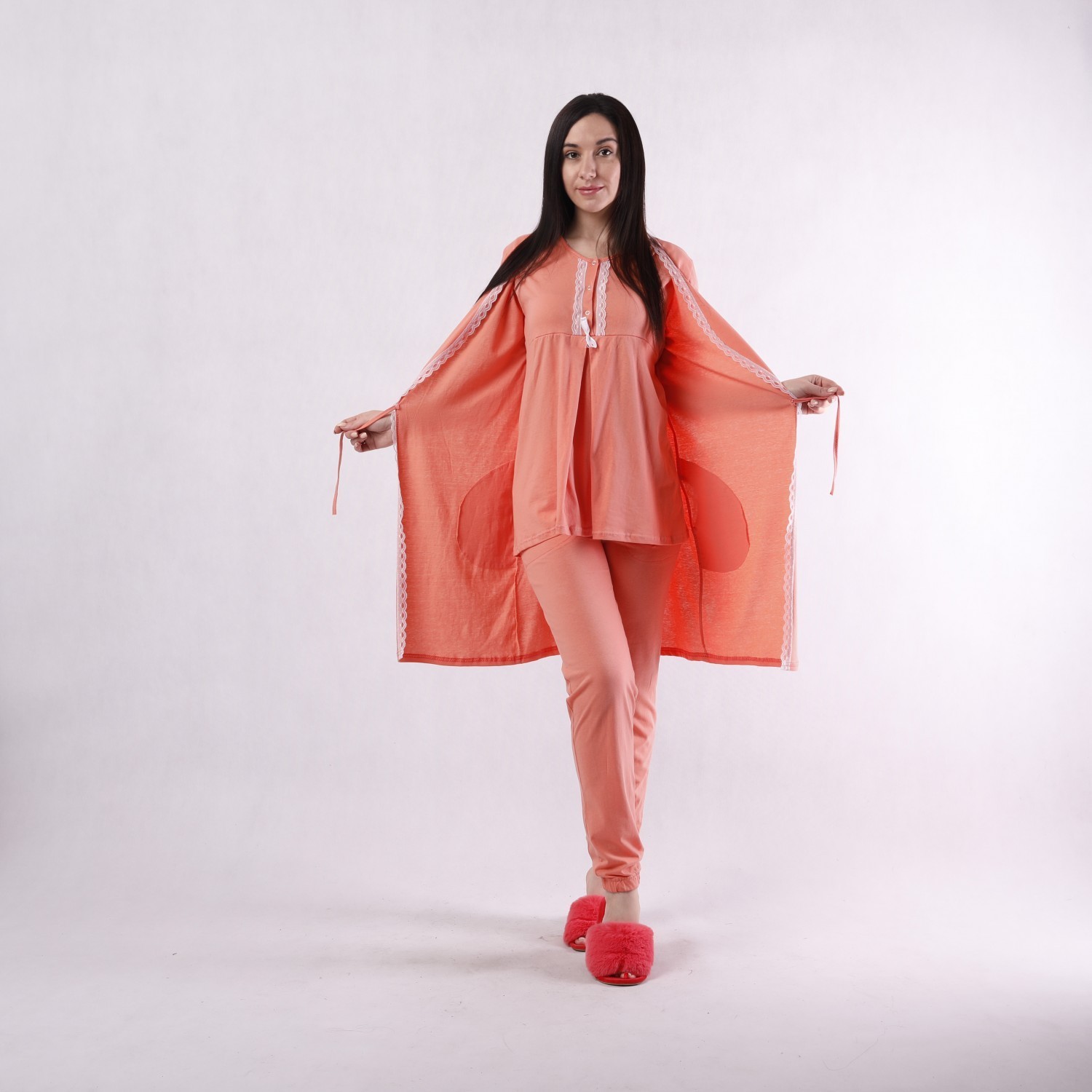 

Пижама женская четверка GO-IN TN-1742 - персиковый, Пижама женская четверка GO-IN TN-1742 50-52 персиковый