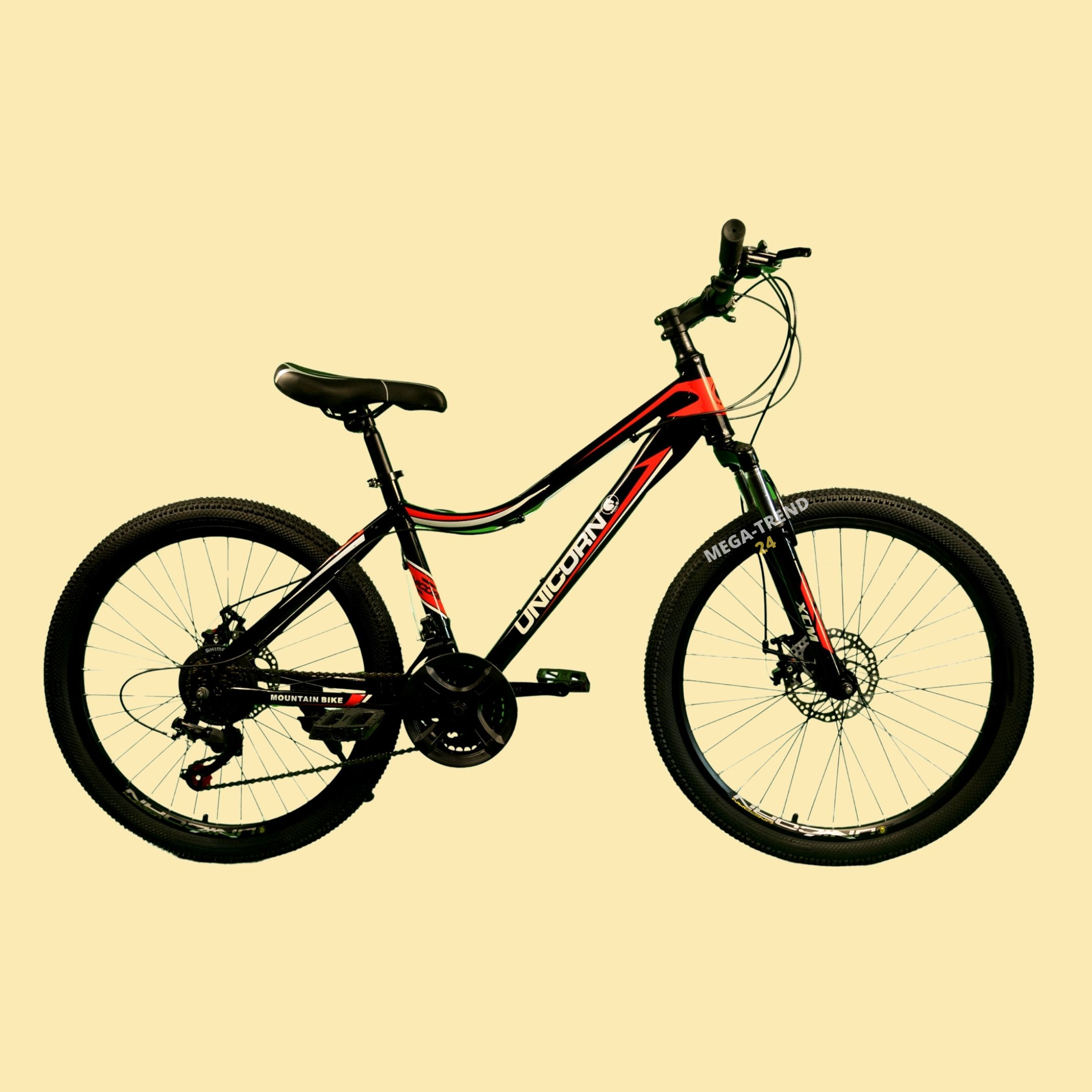 

Спортивный горный велосипед Unicorn Smart Rider Колеса 24" Рама 13" Хроммолибден Черный