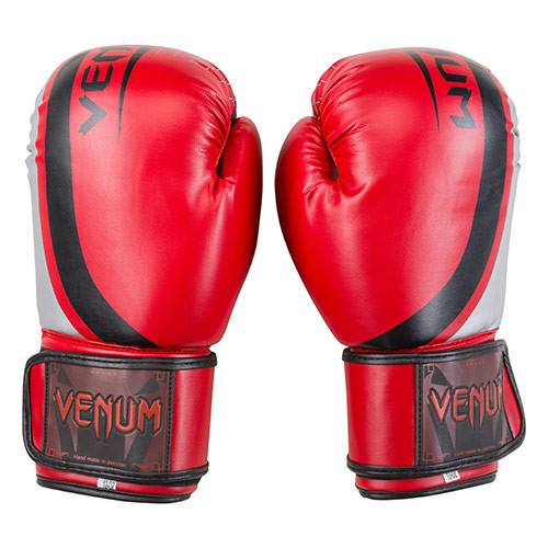 

Боксерские перчатки Venum, 12oz, красно-серый, VM55-12RS