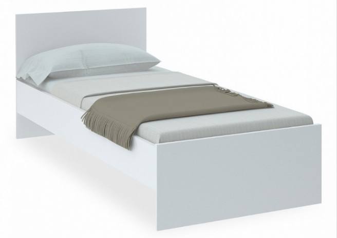 

Кровать односпальная Эко Белый 90см (КР6) -