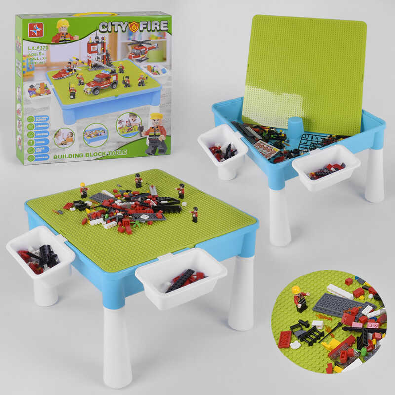 

Игровой столик с конструктором "Пожарная часть" 407 деталей LX.A 370