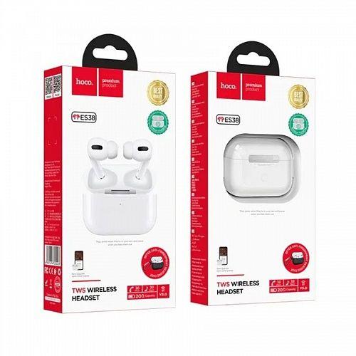 

Наушники Bluetooth Hoco ES38 TWS Original series white (черный case в подарок)