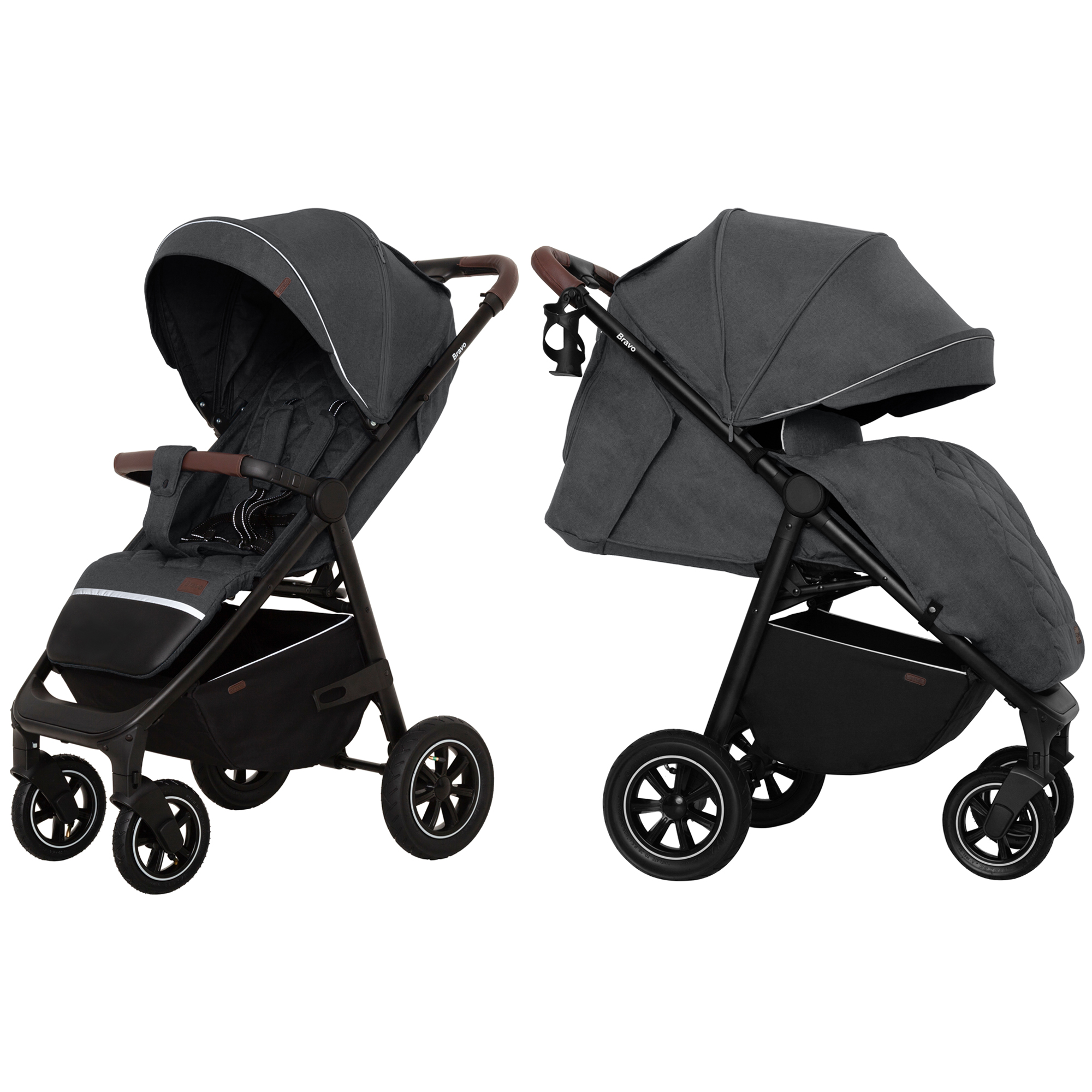 

Коляска прогулянкова CARRELLO Bravo + дощовик (CRL-5512(L)Serious Grey)