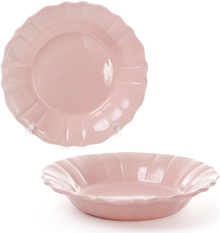 

Набор 6 глубоких тарелок Leeds Ceramics SUN d 23 см каменная керамика (розовые) (psg_BD-931-185)