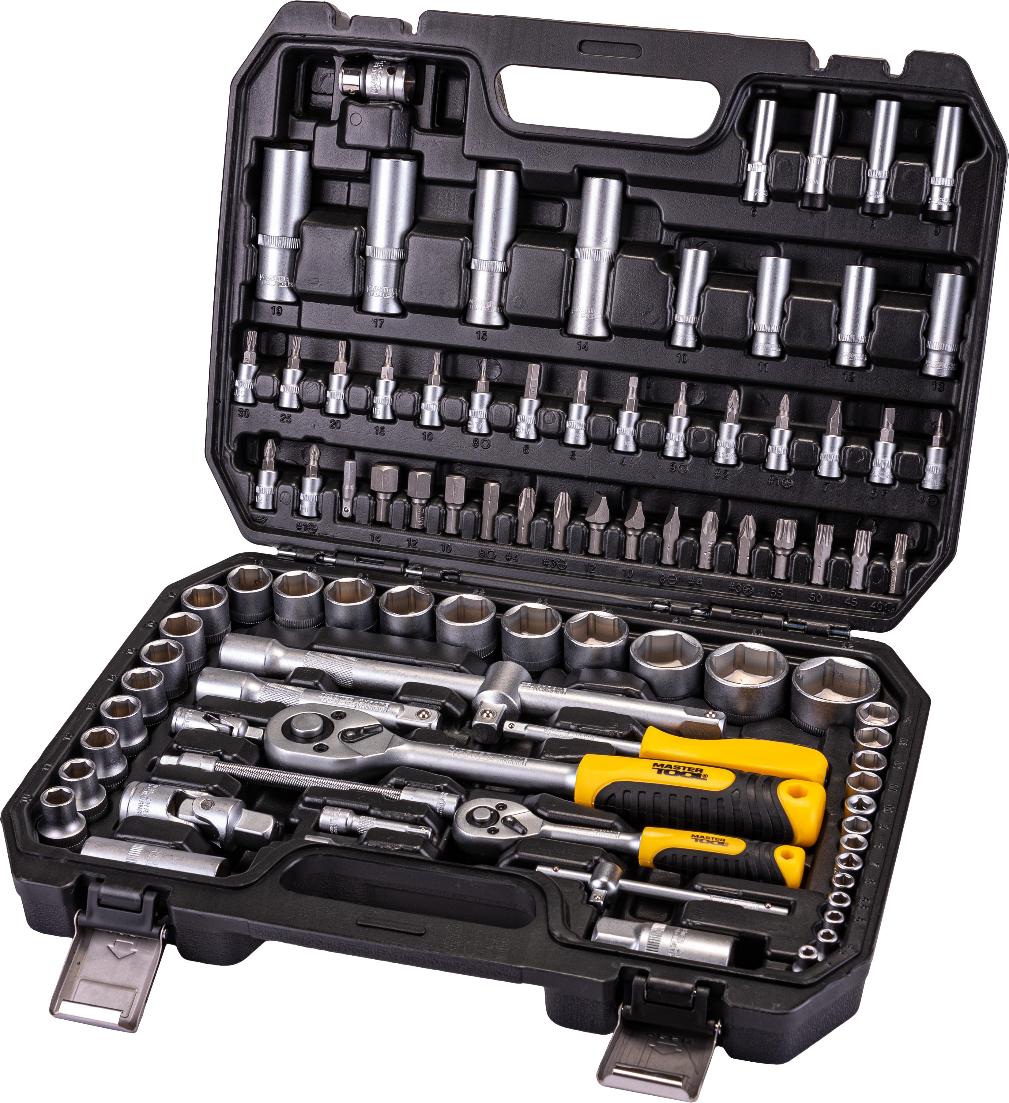 

Набір ключів і насадок торцевих Mastertool CV 1/4" і 1/2" 94 шт. (78-5094)